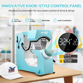 AKEYDIY 3-in-1 Auto Cap Heat Press Machine, Hat Heat Press with 3pcs Replaceable Heating Pads
